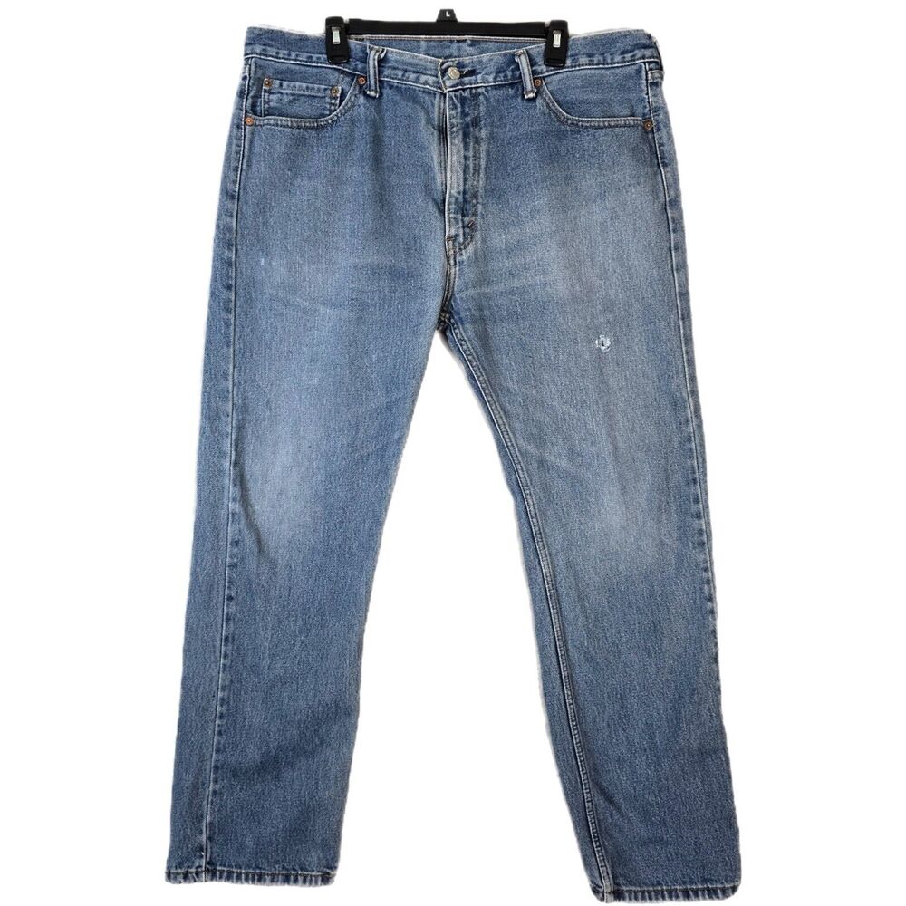 Levis 505 Jeans Mens 40x32 Straight Blue Denim Cotton Workwear Western Cowboy